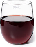 F*CK Wine Glass Single Set, Large 11 oz Glasses (Stemless)