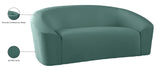 Riley Contemporary Loveseat in Soft Velvet - Modern Design for Stylish Living Rooms & Comfort