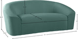 Riley Contemporary Loveseat in Soft Velvet - Modern Design for Stylish Living Rooms & Comfort