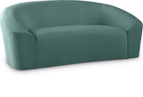 Riley Contemporary Loveseat in Soft Velvet - Modern Design for Stylish Living Rooms & Comfort