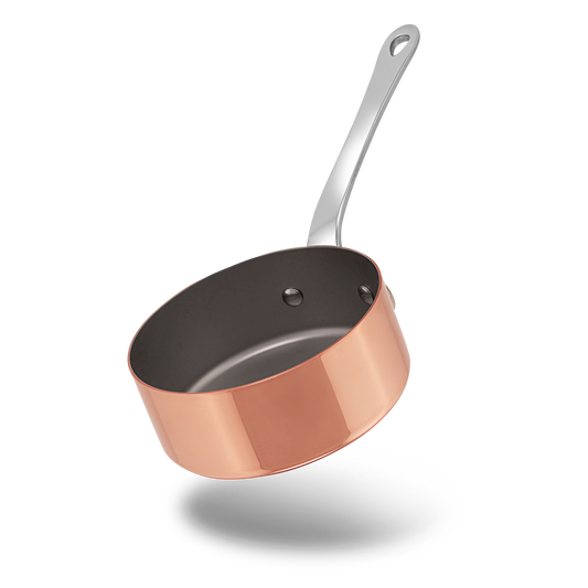 Mauviel M'MINIS Copper Saute Pan With Stainless Steel Handle, 0.11-Quart