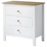Wholesale Large 3 Drawer Nightstand with Solid Wood Knobs