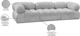 Ames Boucle Fabric Modular Sofa - Elevate Your Living Space with Modern Sophistication and Style
