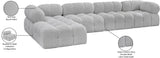 Ames Boucle Fabric Sectional - Modern Modular Design for Stylish Living Spaces and Endless Configurations