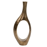 Asymmetrical Aluminum Bronze Vase - Large