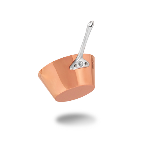 Mauviel M'MINIS Splayed Saute Pan With Cast Stainless Steel Handle & Pouring Edge, 3.5-in