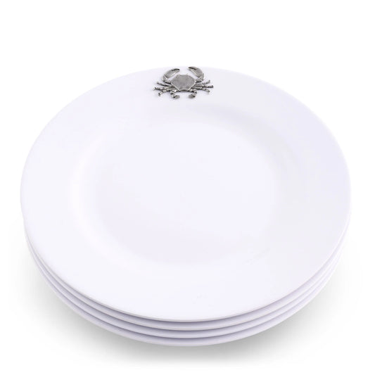 Crab Melamine Lunch Plates - Set of 4