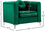 Isabelle Velvet Contemporary Chair - Luxurious Upholstered Seating with Chrome Legs and Pillows