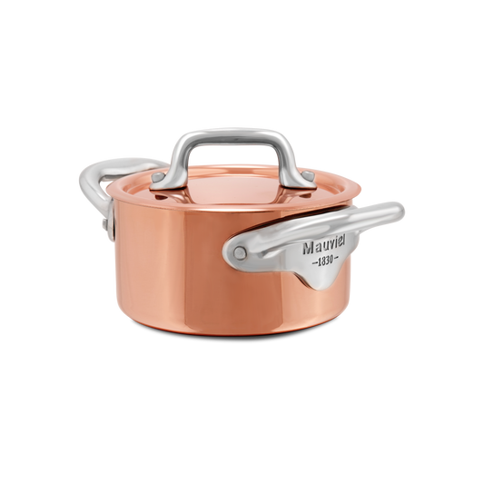Mauviel M'MINIS Copper Stewpan With Stainless Steel Handles, 0.34-Quart