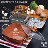 Moss & Stone 6-Piece Copper Chef Cookware Set