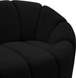Elijah Modern Velvet Chair with Deep Channel Tufting and Plush Comfort for Contemporary Spaces