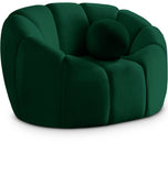 Elijah Modern Velvet Chair with Deep Channel Tufting and Plush Comfort for Contemporary Spaces