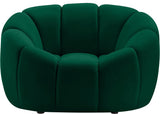 Elijah Modern Velvet Chair with Deep Channel Tufting and Plush Comfort for Contemporary Spaces