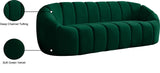 Elijah Modern Velvet Sofa with Deep Channel Tufting - Luxurious Comfort for Contemporary Spaces