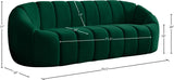 Elijah Modern Velvet Sofa with Deep Channel Tufting - Luxurious Comfort for Contemporary Spaces