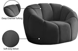 Elijah Modern Velvet Chair with Deep Channel Tufting and Plush Comfort for Contemporary Spaces