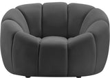 Elijah Modern Velvet Chair with Deep Channel Tufting and Plush Comfort for Contemporary Spaces
