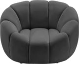 Elijah Modern Velvet Chair with Deep Channel Tufting and Plush Comfort for Contemporary Spaces