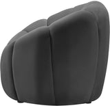 Elijah Modern Velvet Chair with Deep Channel Tufting and Plush Comfort for Contemporary Spaces