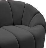 Elijah Modern Velvet Chair with Deep Channel Tufting and Plush Comfort for Contemporary Spaces