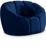 Elijah Modern Velvet Chair with Deep Channel Tufting and Plush Comfort for Contemporary Spaces