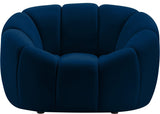 Elijah Modern Velvet Chair with Deep Channel Tufting and Plush Comfort for Contemporary Spaces