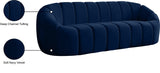 Elijah Modern Velvet Sofa with Deep Channel Tufting - Luxurious Comfort for Contemporary Spaces