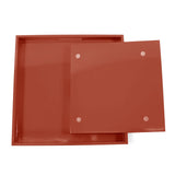 Saint Tropez Square Tray Set of 2 - Intense Rust