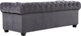 Bowery Velvet Contemporary Sofa with Plush Tufted Design, Nailhead Trim, and Throw Pillows Included