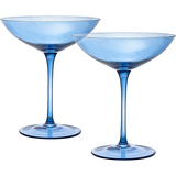 Champagne Coupes 12oz -  (2, Cobalt Blue)