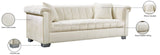 Kayla Velvet Contemporary Sofa – Luxurious Design with Chrome Legs & Cozy Pillows for Your Living Space