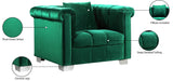 Kayla Contemporary Chair with Stylish Velvet Upholstery and Sleek Chrome Legs - Perfect for Any Home