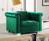 Kayla Contemporary Chair with Stylish Velvet Upholstery and Sleek Chrome Legs - Perfect for Any Home