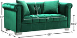 Kayla Velvet Loveseat - Chic Contemporary Design with Stylish Chrome Legs and Plush Throw Pillows