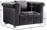 Kayla Contemporary Chair with Stylish Velvet Upholstery and Sleek Chrome Legs - Perfect for Any Home