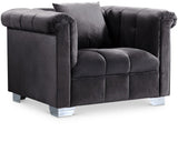 Kayla Contemporary Chair with Stylish Velvet Upholstery and Sleek Chrome Legs - Perfect for Any Home