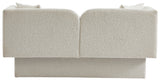 Marcel Contemporary Loveseat with Curved Back, Plush Comfort, and Stylish Modern Design for Living Rooms