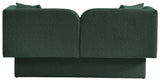 Marcel Contemporary Loveseat with Curved Back, Plush Comfort, and Stylish Modern Design for Living Rooms