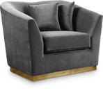 Arabella Velvet Chair - Glamorous Comfort with Gold Stainless Steel Base and Curved Design for Modern Spaces