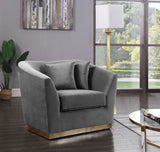 Arabella Velvet Chair - Glamorous Comfort with Gold Stainless Steel Base and Curved Design for Modern Spaces