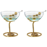 Snake Serpent Cocktail Glasses - 2 Set