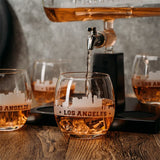 Wine & Whiskey Decanter Set 1100ml with 4 Whiskey Glasses