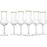 The Wine Savant Crystal Set of 6 Grappa Glasses 3oz