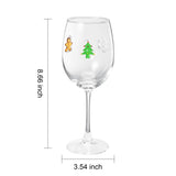 Stemmed Christmas Icon Glass Cups - 14 oz