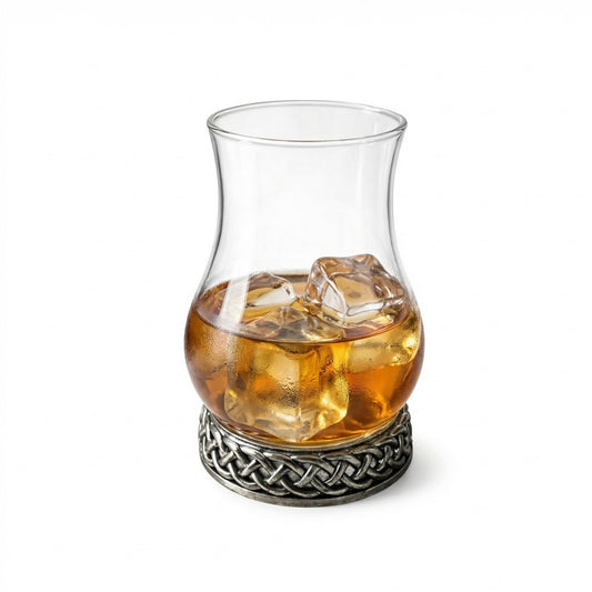 Celtic Whiskey Glass, Single Piece, 8.45oz 4.29in Clear Borosilicate Alloy Base