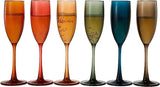 Unbreakable Pastel Color Acrylic Champagne Flutes Glasses | Set of 6