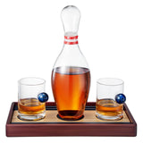 The Wine Savant Bowling Decanter, Sports Themed Whiskey Gift Set - Clear