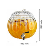 Glass Pumpkin Drink Dispenser 2 Gallon
