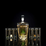 Tequila Decanter Set With Agave Decanter and 6 Agave Shot Glasses