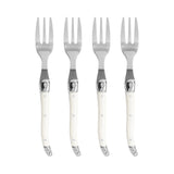 French Home Laguiole Cake Forks, Set of 4, Faux Ivory